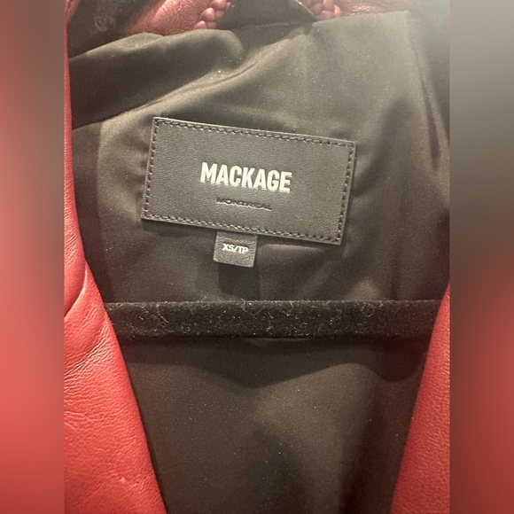 Mackage Red Baya-r Leather Moto jacket - Picture 5 of 6